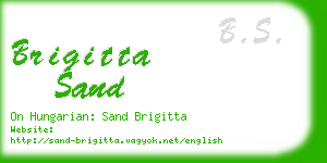 brigitta sand business card
